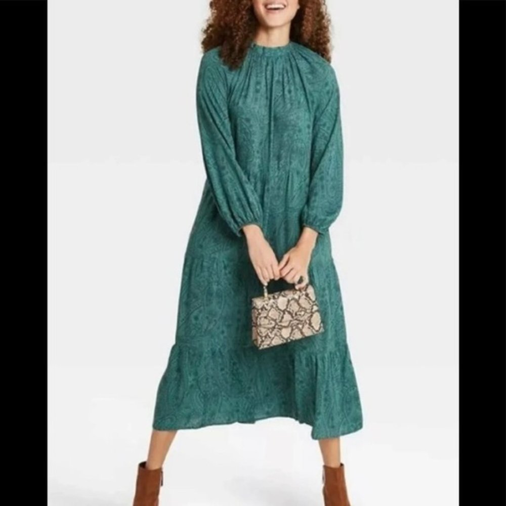 Paisley Green Midi/Maxi Dress